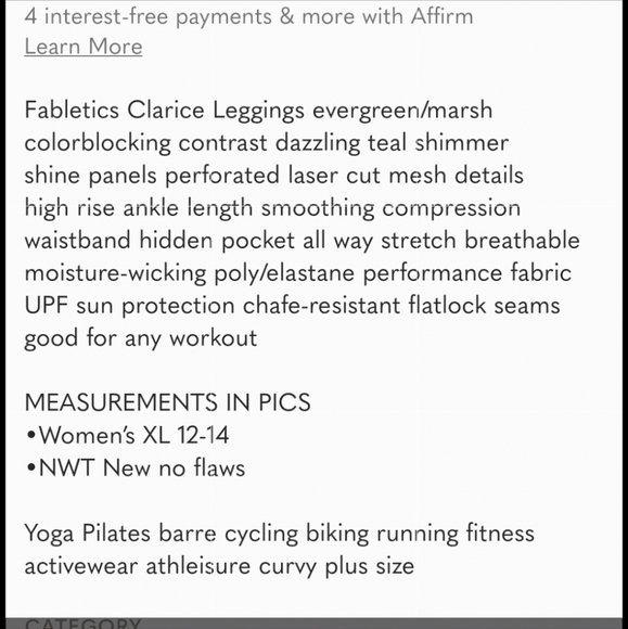 Fabletics Two-Tone Green Leggings - Picture 9 of 10